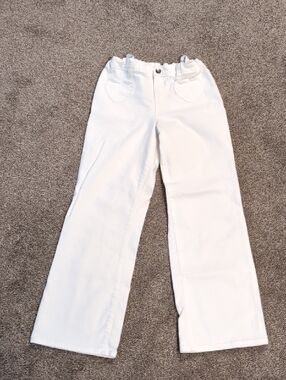 Gymboree White Wide-Leg Girls' Pants with Heart Pockets